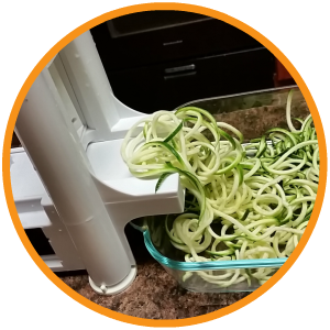 Spiralizer zucchini noodles